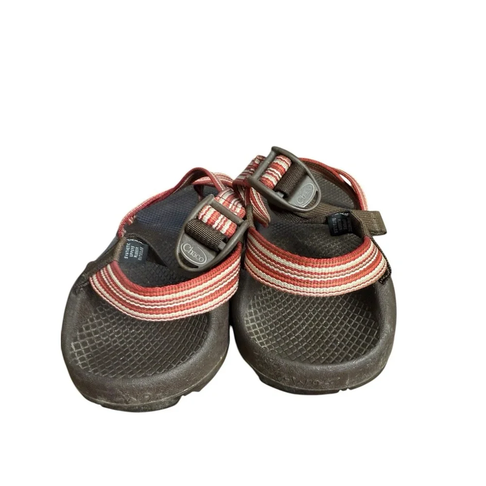 Chaco Women's Z1 Unaweep Sandal Size 9 red White Hike Trail‎ Camp Water Sports